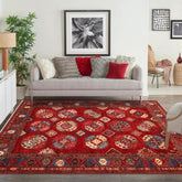 handmade Transitional Kafkaz Red Rust Hand Knotted RECTANGLE 100% WOOL area rug 6 x 8